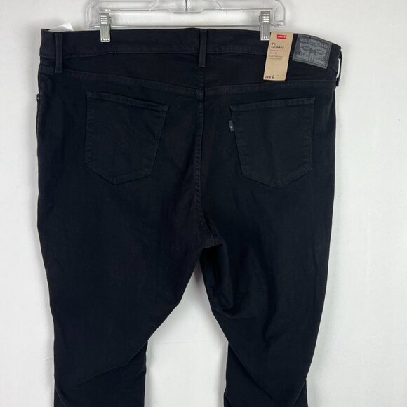 NWT Levi's 711 Skinny Jeans Distressed Hypersoft Black Plus Size 24W NEW - Picture 8 of 11